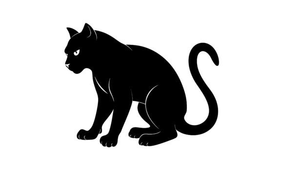 Black Cat Silhouette Sitting SVG Review