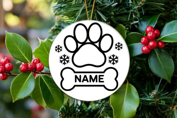 Cat Christmas Round Ornament SVG Review