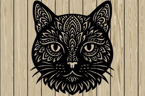 Cat Mandala Head Stencil Silhouette SVG Review