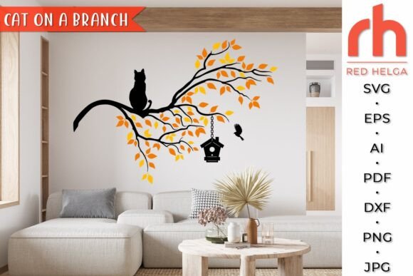 Cat on a Branch SVG, Fall Tree Cut File Review