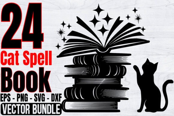 Cat Spell Book SVG Bundle, Witch SVG Review