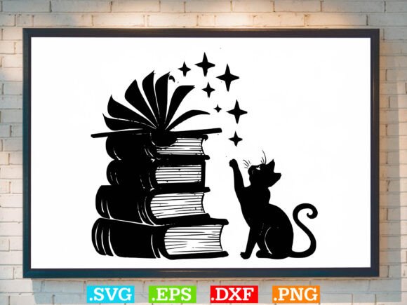 Cat Spell Book SVG for Embroidery Projects