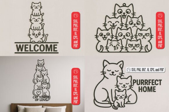 Cat Stack Welcome Sign SVG Bundle Review