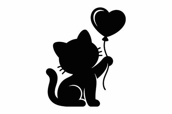 Cat with Heart Balloon SVG Review