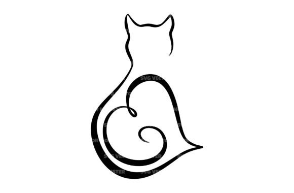 Cat with Heart Svg Review for Embroidery Projects