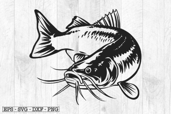 Catfish Svg Lake Fishing Clipart Cat Review