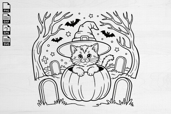 Cute Halloween Cat in Pumpkin SVG Review