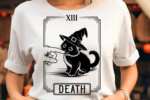 Death Cat Tarot Card Witchy Hat SVG Review