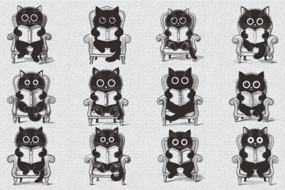 Funny Cat Reading Book SVG Bundle Review