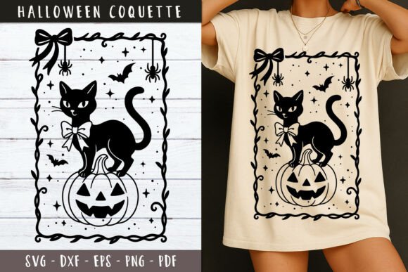 Halloween Black Cat with Bow Svg Review