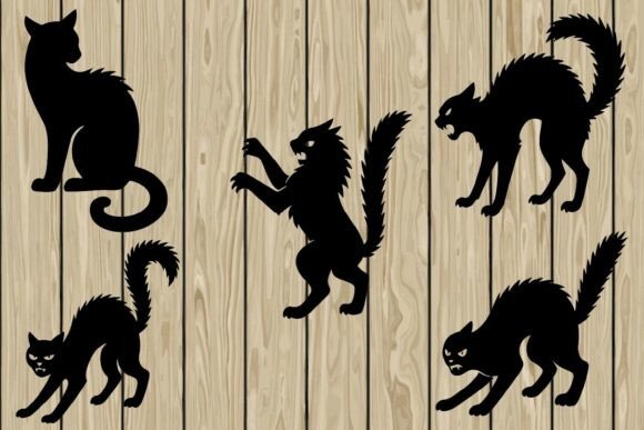 Halloween Creepy Cat Bundle Silhouette Review