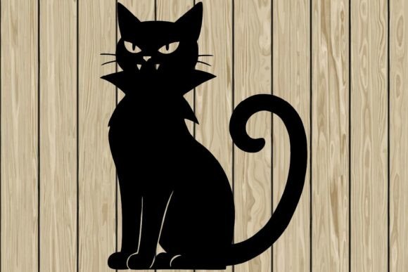 Halloween Creepy Cat Stencil Silhouette Review
