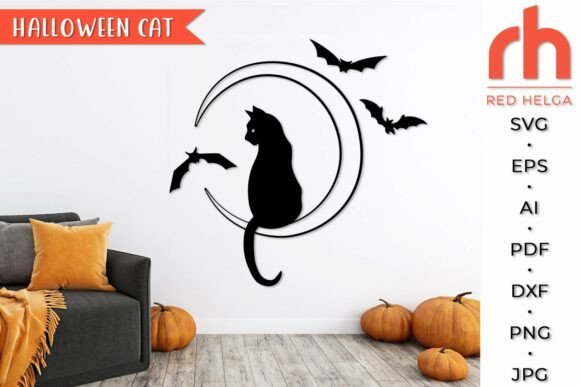Halloween Moon SVG, Scary Cat Cut File Review