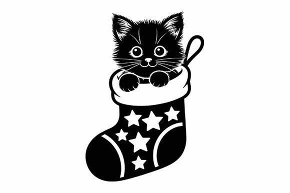Kitten in Star Stocking SVG Review