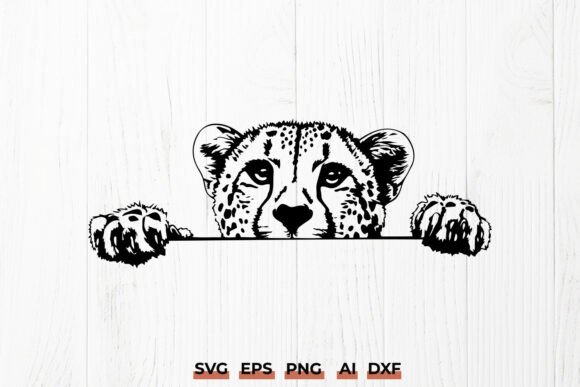 Peeking Cheetah SVG Wild Cat PNG Print Review
