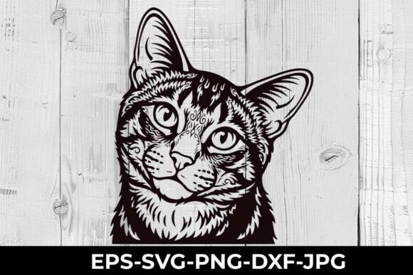 Somali Face Cat Black and White Svg Review