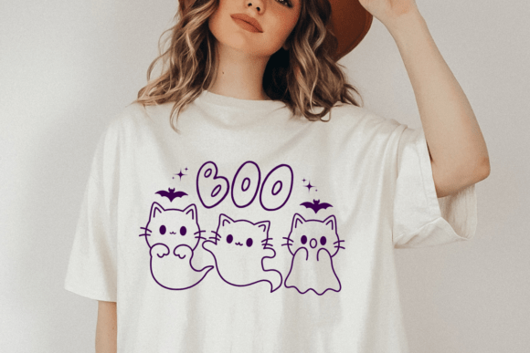 Сute Ghost Cats SVG PNG, Ghost Cat Review